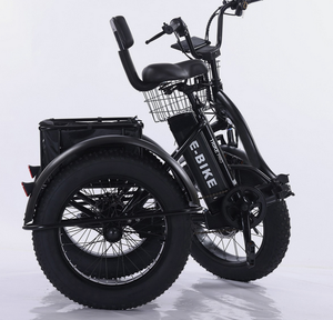Stock disponible : Tricycle électrique pliable 20 pouces, 500W, batterie lithium 48V, cadre en aluminium, pneus larges, vélo à 3 roues, E-Trike unisexe - Product Image 1