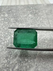 11,22 quilates Color verde vivo La mejor calidad Natural Zambia Transparente Piedra preciosa suelta Corte Esmeralda para uso en joyería - Product Image 5