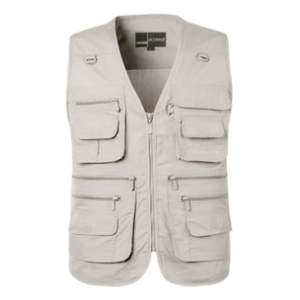 Offre Spéciale grande taille hommes coton gilet décontracté multi-poches respirant utilitaire gilet Style décontracté gilet - Product Image 1