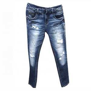 Fabrication sur mesure, prix bas, nouveau style, jeans en denim solide respirant lavé pour hommes, dernier design - Product Image 6
