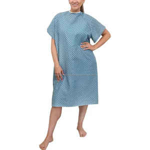 Camiseta de algodón con cierre de cremallera para rehabilitación, para después del hospital, con broches laterales para batas de paciente - Product Image 6