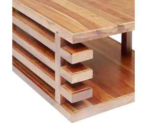 Modern Solid Wood Square Coffee <b>Table</b> with Open <b>Shelf</b> Storage Home Living Room Furniture Side <b>Table</b> - Product Image 4
