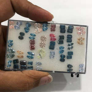 ต่างหูเพชรเม็ดกลมแบบหลวมและแบบผสมปรับแต่ง1CT ในห้องปฏิบัติการปรับแต่งได้ cvd/hpht สำหรับคู่สีแฟนซี - Product Image 3