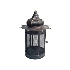 Linterna de vela de Color dorado de latón hecho a mano de Metal para decoración de Navidad linterna de portavelas de Metal a prueba de viento - Product Image 3