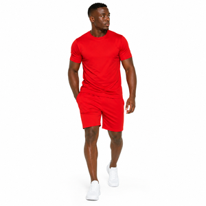 Men's Summer Anti-Pilling Crew Neck T-Shirt Shorts <b>Set</b> Casual Two-Piece Jogging Suit Breathable Short Sleeve Tee Streetwear - Product Image 4