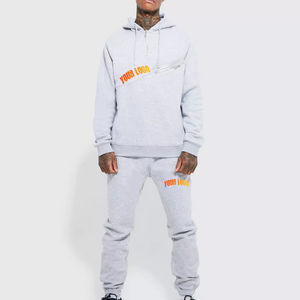 Vente en gros Ensembles unisexes de survêtements personnalisés Ensemble 2 pièces de sport de jogging en polaire lourde Pantalon de survêtement à capuche Survêtement surdimensionné pour hommes - Product Image 4