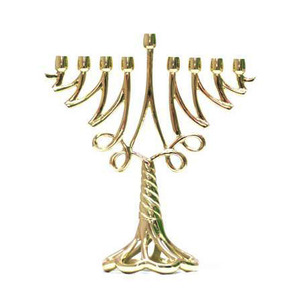Increíble diseño decorativo Menorah vela Calidad exclusiva Color dorado aspecto atractivo portavelas judío hecho a mano a granel - Product Image 1