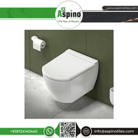 WC suspendu en céramique monobloc - Design moderne, gain de place, facile à nettoyer et écologique, solution sanitaire élégante