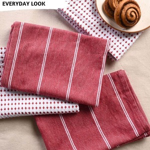 ผ้าเช็ดครัวลายทางผ้าลินินผสมฝ้ายคุณภาพสูงสีตามสั่ง ปี 2026 ขายส่ง เป็นมิตรกับสิ่งแวดล้อม แห้งเร็ว บริการ OEM จัดหาจำนวนมาก - Product Image 4