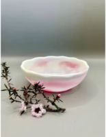 Fabrieksgeslepen roze witte epoxyhars fruitsalade serveerschaal beste kwaliteit servies schaal feestruimte schaal