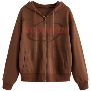 Nueva Llegada, Sudadera con Capucha para Mujer, Diseño con Cierre y Bolsillos, 100% Algodón, Impermeable, Moderna y Elegante, Precio al por Mayor - Product Image 1