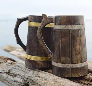 แก้วกาแฟทำจากไม้ไผ่ธรรมชาติของ100% แก้วกาแฟปรับแต่งได้และราคาไม่แพงสำหรับบ้านด้วยงานฝีมือรูปพระจันทร์เสี้ยว - Product Image 3