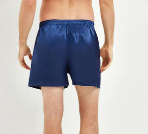 Ropa de dormir de satén para hombre, pantalones cortos de pijama de salón de seda suave, ropa de dormir cómoda, pantalones cortos de verano para dormir - Product Image 5