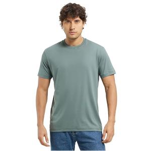 T-shirt à col rond à prise souple de couleur à la demande pour un look de confort quotidien et une utilisation sportive disponible au prix d'exportation - Product Image 5