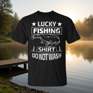 Camiseta Lucky Angel Big Cat Hunter con diseño promocional personalizado de tritoles y bagres - Product Image 3