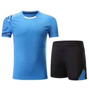 Vêtements de sport confortables pour hommes, maillot et short de tennis, séchage rapide, respirant, uniformes d'équipe, couleur personnalisée, élasthanne/coton - Product Image 1