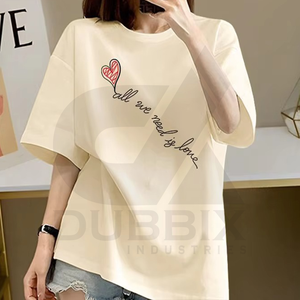 Camiseta personalizable para niñas 100% algodón diseño de pegatina impresa ecológica con logotipo de color para el verano - Product Image 3