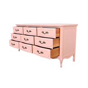 Commode classique en bois rose avec 9 tiroirs pour la chambre à coucher et le salon - Product Image 4