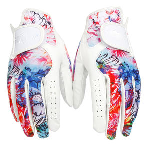 Gants de golf professionnels en cuir Cabretta respirant de qualité supérieure à prix abordable avec conception de sublimation de logo personnalisé - Product Image 1