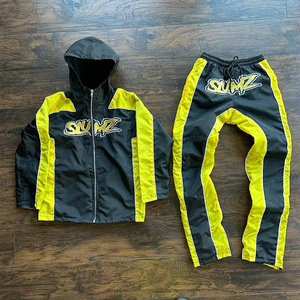 Ensemble de survêtement décontracté d'hiver 2026 OEM personnalisé, coupe-vent vierge, en nylon épais 360 g/m², coupe-vent intégral pour homme avec capuche - Product Image 3