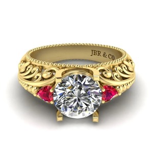 Top Tendance Diamant Rond Plaqué Or 925 Argent Style Vintage Art Déco Bague De Fiançailles Pour Les Femmes Au Meilleur Prix - Product Image 6