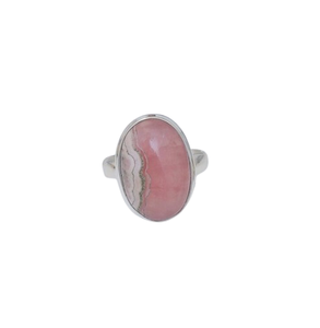 925 estampillé meilleure qualité bijoux de créateur naturel fait à la main 925 en argent Sterling pierres précieuses Rhodochrosite Spinner ovale coupe mariages - Product Image 1