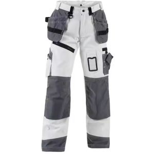 Pantalon de travail cargo droit léger en laine peignée durable pour homme, personnalisé en usine, été, avec plusieurs poches - Product Image 2