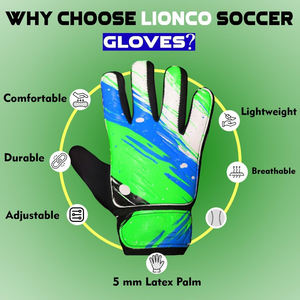 Gants de gardien de but de football professionnels, doigts entiers, antidérapants, respirants, légers, en latex, unisexe, adulte, jeune - Product Image 2