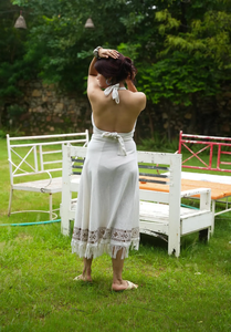 Conjunto de falda hasta el tobillo informal de algodón orgánico 100% con estampado de bloque bohemio indio Choli - Product Image 4