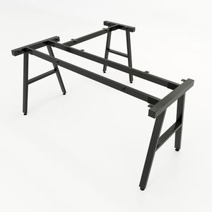 SFAC003 - Style contemporain, coin en forme de L en bois et en bois de caoutchouc avec pieds en fer en forme de A - Product Image 4