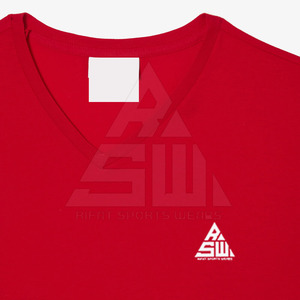 T-shirt classique en polyester/coton à col rond, logo personnalisé, vêtements de rue unis pour homme, écologique, léger, vente en gros - Product Image 3