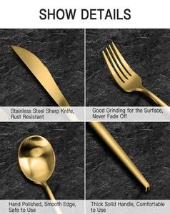 Juego de Cubiertos Modernos Dorados - Product Image 4