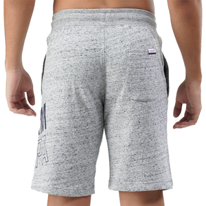 Pantalones cortos de sudor de rizo de peso pesado personalizados Unisex, cintura elástica cómoda, diseño desgastado de músculo Vintage, calle principal sólida - Product Image 3