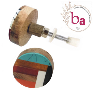 Tiradores de puerta de cajón de bocina de hueso de madera de resina moderna épica, tirador para cocina, sala de estar, dormitorio, gimnasio, armario, armario de madera de resina - Product Image 1