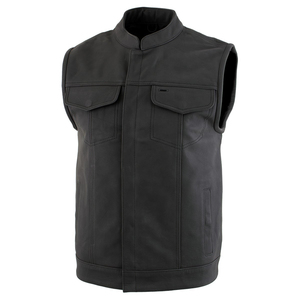 Veste en cuir pour homme en peau de mouton véritable 100% sur mesure OEM avec deux poches sur le devant et une longueur courte - Product Image 2