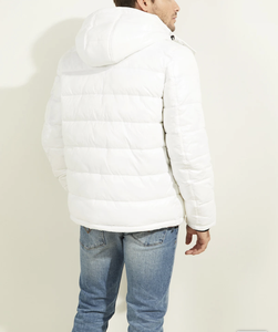 Chaqueta acolchada de lona con capucha clásica para hombre, gruesa, cálida, acolchada, ligera, con logotipo frontal para aventuras al aire libre y días fríos de invierno - Product Image 6