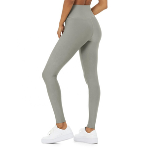 Venta al por mayor personalizado de cintura alta deportes entrenamiento Yoga pantalones Leggings para mujeres suave Spandex Nylon gimnasio Fitness Leggings con bolsillo - Product Image 6