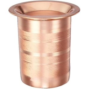 ภาชนะใส่แก้วโลหะทองแดงเป็นมิตรกับสิ่งแวดล้อมพร้อมฝาขัดเงาดีไซน์มีชื่อเสียงอุปกรณ์เสริมที่เป็นที่ต้องการมากที่สุด - Product Image 1