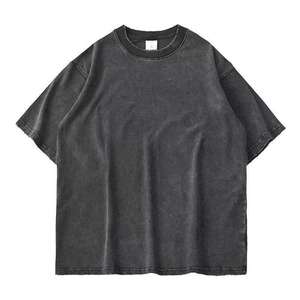 2025 <b>Blank</b> 100% Cotton T Shirts Heavy <b>Weight</b> Distressed T-shirt Oversized Acid Wash T Shirt for Men - Product Image 1