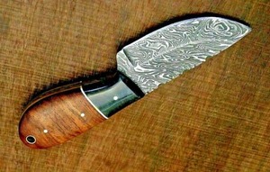 มีดเหล็กดามัสกัสแบบปรับแต่งได้มีดไม้โรสวูดสกินเนอร์สำหรับการล่าสัตว์ใช้ในอุตสาหกรรมของขวัญวันเกิดแบบ DIY - Product Image 6