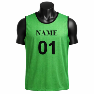 Green Sleeveless Mesh Basketball Jersey Lightweight Breathable Polyester Adult Unisex Regular Fit All Seasons Heat-Transfer - Product Image 1