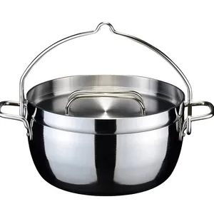 TSBBQ LIGHT STAINLESS DUTCH OVEN Triple-layer Aluminium Steel Rustproof And Can Be Used In The Kitchen And Outdoors.