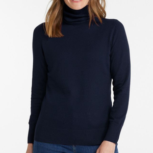Suéter sólido de mezcla de lana Premium para mujer, aspecto elegante antiarrugas para reuniones de negocios, ropa informal, moda de invierno diaria - Product Image 3