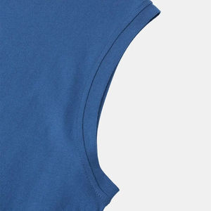 Custom Printed Breathable Cotton <b>Mesh</b> Tank <b>Tops</b> for Men Summer Oversize Athletic Workout Gym Activewear Casual Button Decoration - Product Image 3