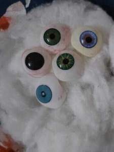 SS Fabricación Vintage Antiguo Artificial Mix Eye Set de 5 piezas Único Color verde azul Ojo protésico humano hecho de plástico - Product Image 3