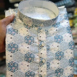 Ensemble Kurta traditionnel en coton de haute qualité pour hommes garçons Festival multicolore au genou imprimé numérique spécial pour les fêtes - Product Image 2