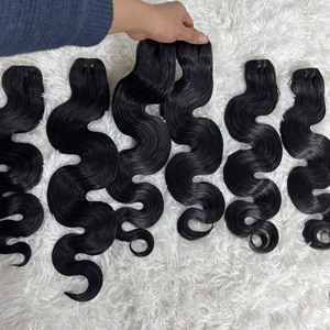 ขายส่ง100% จริงธรรมชาติผม Remy สีดำร่างกายคลื่นเวียดนามมนุษย์ผมรวมกลุ่ม - Product Image 5