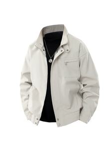 Veste de baseball matelassée pour homme, style rétro américain, hiver, décontractée, col rond, fermeture éclair sur le devant, streetwear, polyester/coton - Product Image 2