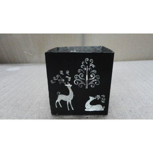 Votivo de Metal de diseño con recubrimiento en polvo negro, lámina de plata para exterior, interior, hierro votivo de calidad Premium - Product Image 6