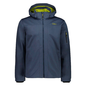 Chaqueta Softshell de hombre azul marino con logotipo de tamaño personalizable capucha de cuello alto de alta calidad transpirable duradera para servicio OEM - Product Image 6